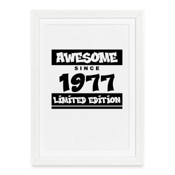 1977 - Né en 1977 - Fantastique depuis 1977 - Affiche encadrée (27 × 37 cm) - blanc - Devant