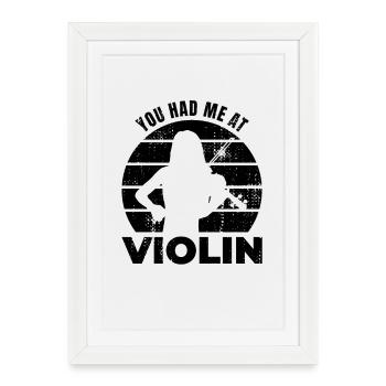 Tu m’avais au violon - Affiche encadrée (27 × 37 cm) - blanc - Devant