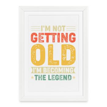 Style rétro Anniversaire légendaire - Affiche encadrée (27 × 37 cm) - blanc - Devant
