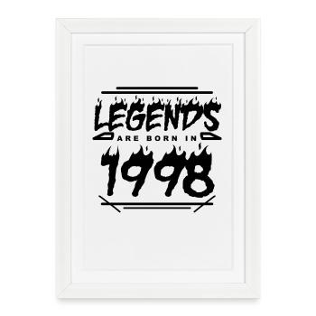 Legend 1998 - Born 1998 - Built in 1998 - Framed poster (27 × 37 cm) - white - Front