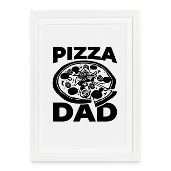 Papa Pizza - Affiche encadrée (27 × 37 cm) - blanc - Devant