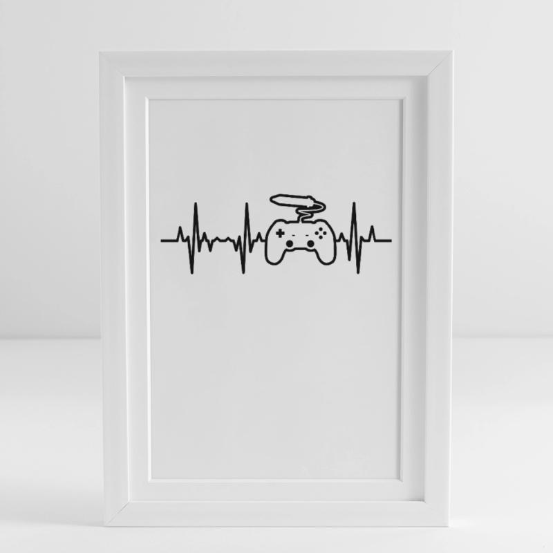 Game Developer ECG Framed poster (27 × 37 cm)