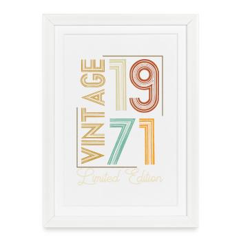 Vintage 1971 Limited Edition Aged to Perfection - Affiche encadrée (27 × 37 cm) - blanc - Devant