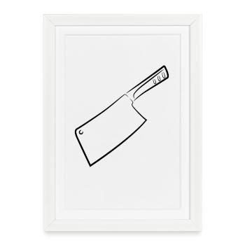 Cleaver Drawing - Framed poster (27 × 37 cm) - white - Front
