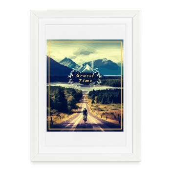 Gravel Time - Gravel Time Adventures - Framed poster (27 × 37 cm) - white - Front