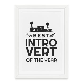 Si vous êtes introverti, prenez-le !! - Affiche encadrée (27 × 37 cm) - blanc - Devant