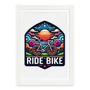 Ride Bike - for real cyclists. - Framed poster (27 × 37 cm) - white - Front