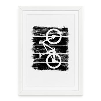 Mountain bike - Framed poster (27 × 37 cm) - white - Front