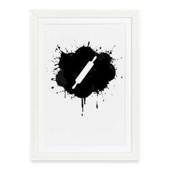 Rouleau à pâtisserie - Affiche encadrée (27 × 37 cm) - blanc - Devant