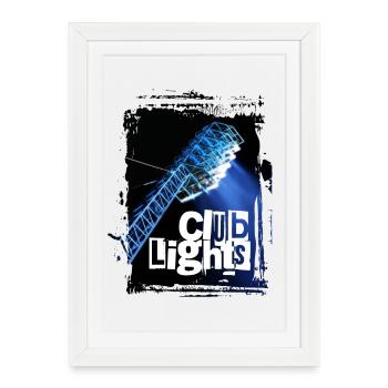 Lumières du club Rostock - Affiche encadrée (27 × 37 cm) - blanc - Devant