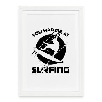 Surf Coach Joke - Framed poster (27 × 37 cm) - white - Front