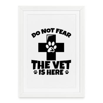 Veterinarian Quote - Framed poster (27 × 37 cm) - white - Front