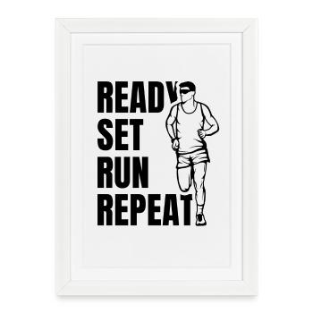 Runner Quote - Framed poster (27 × 37 cm) - white - Front