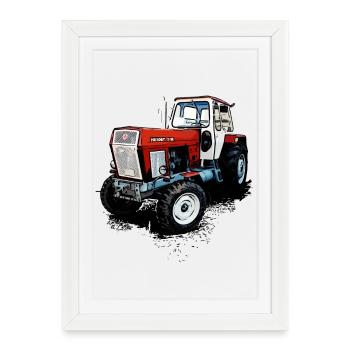 Fortschritt Tractor ZT 300 - Framed poster (27 × 37 cm) - white - Front