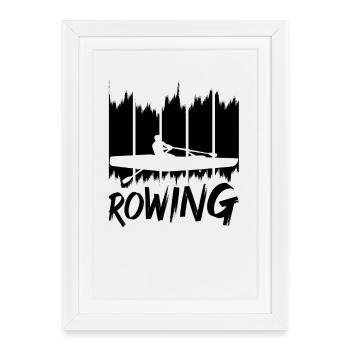 Row - Framed poster (27 × 37 cm) - white - Front