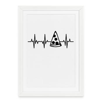 Pizza Pulse - Affiche encadrée (27 × 37 cm) - blanc - Devant