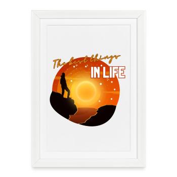 The Best Things in Life – Sunset - Framed poster (27 × 37 cm) - white - Front