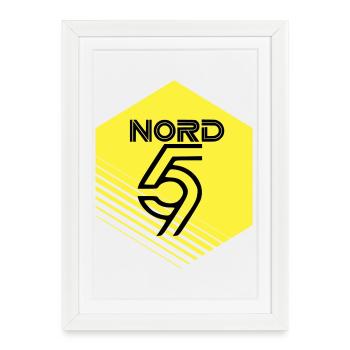 Nord - Affiche encadrée (27 × 37 cm) - blanc - Devant