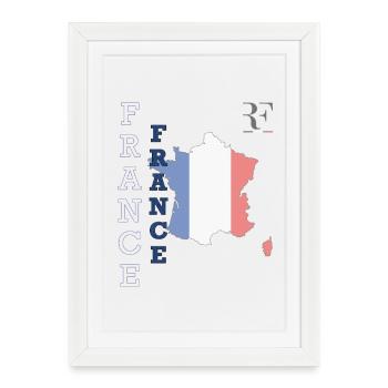 French Flag Style and Patriotism - Framed poster (27 × 37 cm) - white - Front