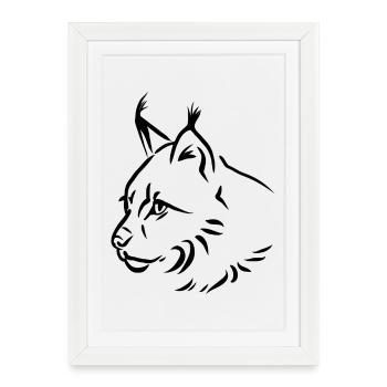 Lynx - Affiche encadrée (27 × 37 cm) - blanc - Devant