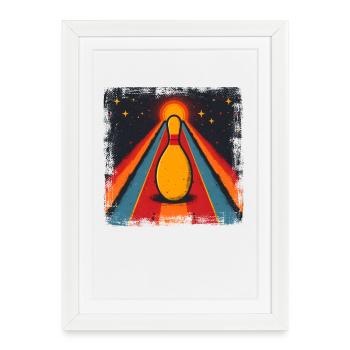 Vintage Bowling - Framed poster (27 × 37 cm) - white - Front