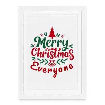 Christmas Christmas Christmas Christmas Christmas  - Framed poster (27 × 37 cm) - white - Front