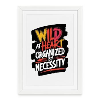 T-shirt de l’organisation Wild in the Heart - Affiche encadrée (27 × 37 cm) - blanc - Devant