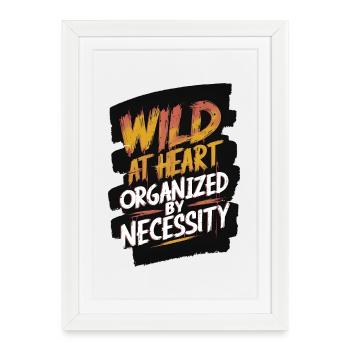 Citation geek drôle cœur sauvage - Affiche encadrée (27 × 37 cm) - blanc - Devant
