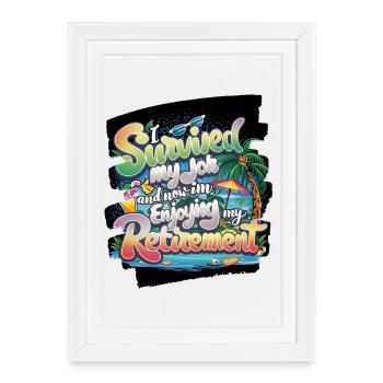 Enjoy Lagoon Retreat - Framed poster (27 × 37 cm) - white - Front