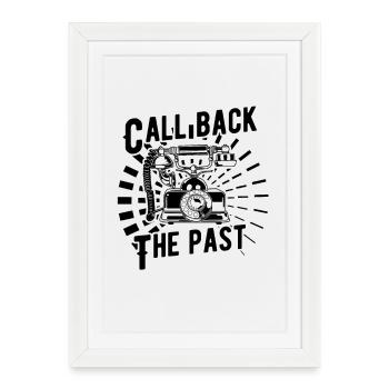Old-fashioned telephone - Framed poster (27 × 37 cm) - white - Front