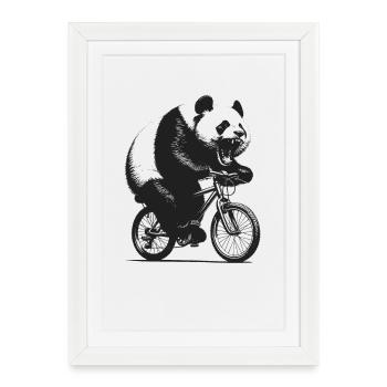 Cycling Panda - Framed poster (27 × 37 cm) - white - Front