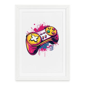Gaming Controllers - Framed poster (27 × 37 cm) - white - Front