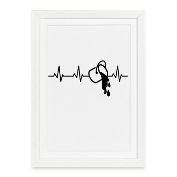Painter's heartbeat - Framed poster (27 × 37 cm) - white - Front