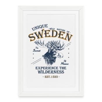 Sweden - Unique wild Nature of Sweden - Framed poster (27 × 37 cm) - white - Front