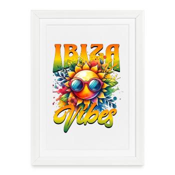 Ibiza Vibes - Framed poster (27 × 37 cm) - white - Front