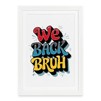 Cheerful Retro Text Design - Framed poster (27 × 37 cm) - white - Front