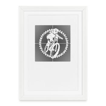 VTT VTT VTT BMX-BIKE VTT - Affiche encadrée (27 × 37 cm) - blanc - Devant