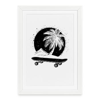 Skateboarding - Framed poster (27 × 37 cm) - white - Front