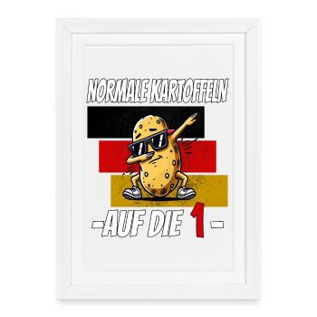 Regular Potatoes On The 1 Funny Potato Dab - Framed poster (27 × 37 cm) - white - Front