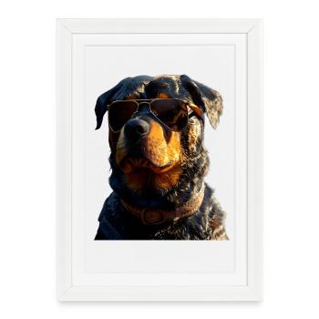 Rottweiler Dogs Love Proud Rottweiler Lovers - Framed poster (27 × 37 cm) - white - Front
