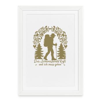 La Forêt-Noire m’appelle et je dois y aller - Affiche encadrée (27 × 37 cm) - blanc - Devant