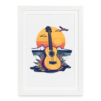 Ukulele Graphics - Framed poster (27 × 37 cm) - white - Front
