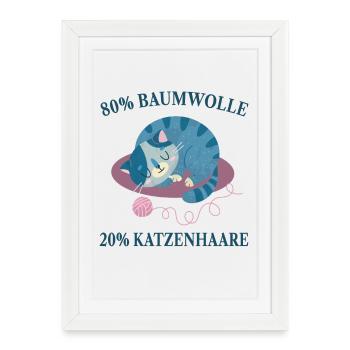 Cats, Cat Hair, Cat Lovers, - Framed poster (27 × 37 cm) - white - Front