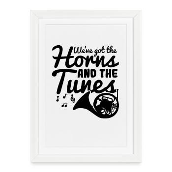 French Horn Saying - Framed poster (27 × 37 cm) - white - Front