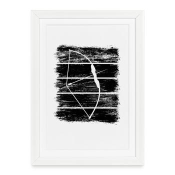 Archerie - Affiche encadrée (27 × 37 cm) - blanc - Devant