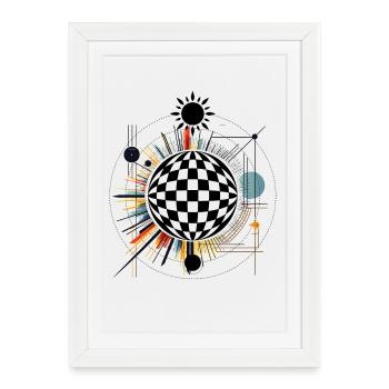 Color explosion ring design - Framed poster (27 × 37 cm) - white - Front