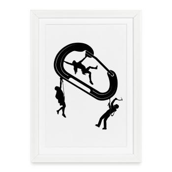 Night Walker Silhouette - Framed poster (27 × 37 cm) - white - Front
