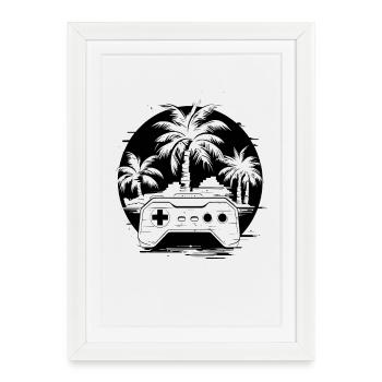 Jeu - Affiche encadrée (27 × 37 cm) - blanc - Devant