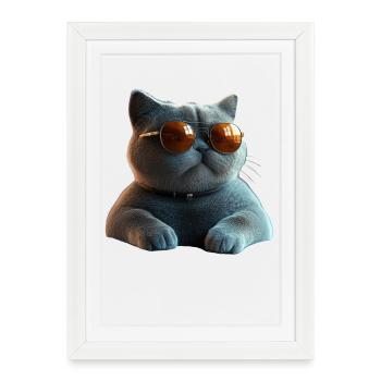 British Shorthair Cat BKH Cat Mom Cute Cats - Framed poster (27 × 37 cm) - white - Front
