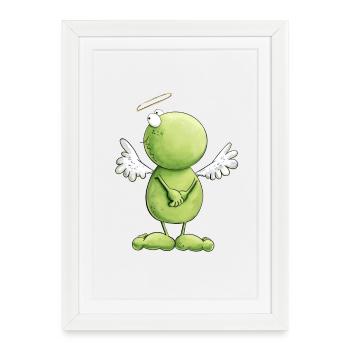 Frog Angel Innocence - Framed poster (27 × 37 cm) - white - Front
